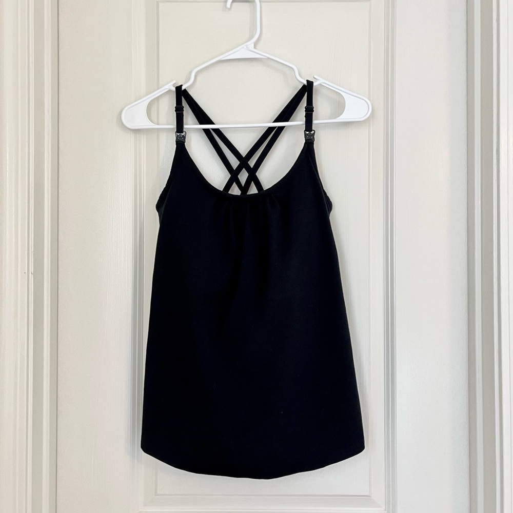 Kindred Bravely Strappy Black Nursing Top